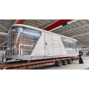 Eğlence su alanı kapsülleri için lüks prefabrik yüzer çelik Houseboat yüksek kalite fabrika doğrudan satış - Product Image 1