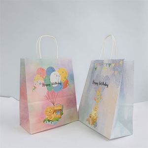 Bolsas de Regalo de Papel Kraft Pequeñas de 16*8*22cm con Asas para Niños, para Velas, Recuerdos de Fiesta de Cumpleaños, Venta al Por Mayor - Product Image 1