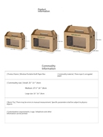 Boîtes pliables auto-érectables en carton ondulé haut de gamme, écologiques, recyclables, avec poignée et fenêtre transparente, pour aliments cuits et cadeaux