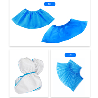 Couvre-chaussures médicaux non tissés jetables antidérapants anti-poussière pour cliniques, laboratoires, ateliers - Vente en gros