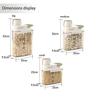 Sản Phẩm Mới Rõ Ràng Nhựa Gạo Ngũ Cốc Hạt Lưu Trữ <span class=keywords><strong>Container</strong></span> <span class=keywords><strong>Set</strong></span> Với Nắp Đậy Kín Cho Thực Phẩm Lưu Trữ - Product Image 6