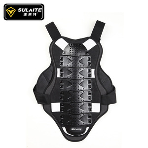SULAITE <b>Back</b> <b>Protector</b> Spine Support Armor Vest Adult Unisex Nylon Black Motorcycle Roller Skating Protection Gear - Product Image 1