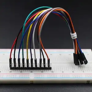 Breadboard Jumper Wires 22AWG Female To Female More Red And Black Jumpers Square Head 0.1'' 10 Colors 10CM F/F