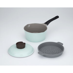 Ramen Đặt Bền Đúc Nhôm Fry Pan Và Nước Sốt Pan Với Gốm Lớp Phủ Không Dính Và Chịu Nhiệt Bakelite Xử Lý - Product Image 2