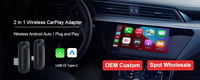 Wooboobox-Nouveau lecteur multimédia sans fil CarPlay Android Auto Adapter 2 In1 Carplay Smart Box Plug Play pour voitures universelles