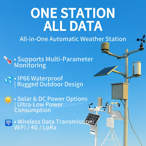 Smart City Monitoring Solar Radiation Temp <strong>Humidity</strong> <strong>Rain</strong> Wind Speed RS485 Estacion Meteorologica GPRS 4G LoRa <strong>Weather</strong> Station - Product Image 2