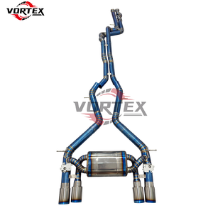 Escape Catback VORTEX Grado 5 Ti Valvetronic para BMW F80 M3/F82 M4 2014-2018, Puntas Azules Quemadas, Sonido de Carreras con Tubo en X - Product Image 1