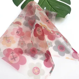 Custom polyester organza fabric digital printed organza for organza dress gift bags