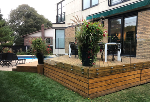 Низкая цена, современные безрамные закаленные стеклянные балконные перила - Product Image 3