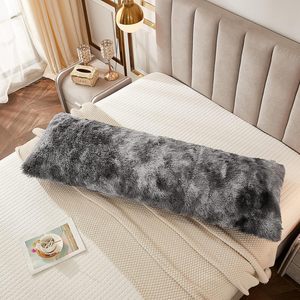 <span class=keywords><strong>D</strong></span>ài Faux Fur Fluffy Cơ Thể Gối Sang Trọng Sang Trọng Trang Trí Cơ Thể Gối Chèn, Siêu Mềm Mại Và Ấm Cúng <span class=keywords><strong>D</strong></span>ây Kéo Đóng Cửa 21x54 Inch - Product Image 2