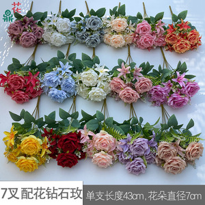 Fleurs artificielles en soie, roses, décoration d'intérieur, style moderne, respectueuses de l'environnement, pour la fête des mères - Product Image 2
