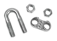 Connecteur de câble électrique de type U en acier galvanisé inoxydable de haute qualité, pince de serrage pour câble métallique pour matériel de ligne de poteau