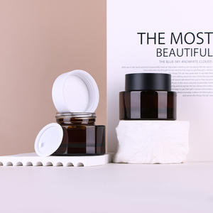 Frascos de Vidrio Grueso Personalizados de 2 oz/50 g, Envase Cosmético Vacío con Protección UV, Frasco de Vidrio Ámbar de Boca Ancha para Crema Facial - Product Image 4