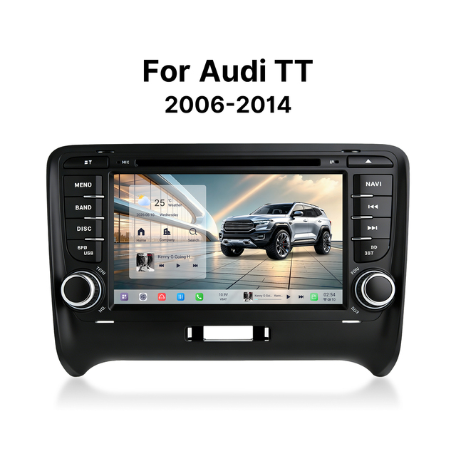Youducar 7 Inch Android Car Radio DVD Player GPS Navigation Head Unit for Audi TT MK2 2006-2014 Wireless