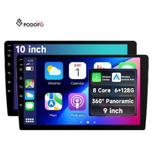 Podofo 9 ''/10'' 6 + 128G 8 lõi xe Stereo Android đài phát thanh xe hơi 360 ° toàn cảnh không dây Carplay Android tự động GPS/Wifi/Hifi bán buôn - Product Image 1