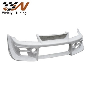 WZleiyu ชุดบอดี้กันชนหน้าปรับแต่ง DM คาร์บอนไฟเบอร์หรือไฟเบอร์กลาส (FRP) เหมาะสำหรับวิวัฒนาการ <span class=keywords><strong>EVO</strong></span> 5 <span class=keywords><strong>6</strong></span> 1998-2000 - Product Image 4