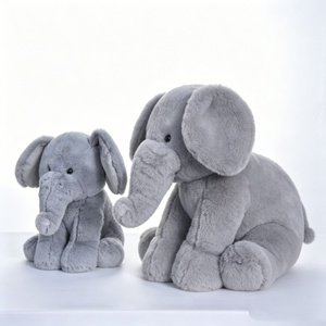 Juego de peluches personalizados de mamá y bebé elefante, pareja de elefantes de peluche grises, juguetes de peluche de mamá y bebé elefante - Product Image 2