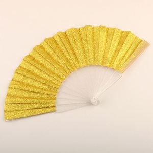 Wedding Bachelorette Tea Party Accessory Folding <b>Hand</b> Glitter <b>Fan</b> - Product Image 2