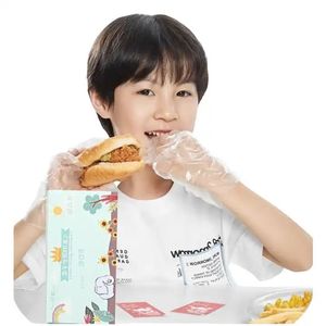 Gants jetables sur mesure pour enfants, pour la préparation alimentaire, la cuisine, l'art (peinture), emballés individuellement, anti-salissures - Product Image 6