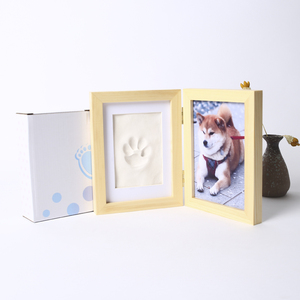 Cadre <span class=keywords><strong>photo</strong></span> classique moderne en bois massif <span class=keywords><strong>carré</strong></span> de sept pouces, étanche, imprimé en typographie, pour table, avec empreinte de patte d'animal - Product Image 5