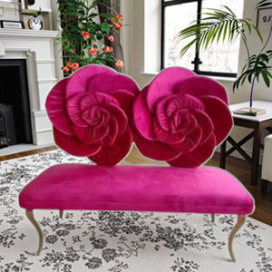 Juego de Sofás de Terciopelo Crema con Patas de Acero Inoxidable de Estilo Moderno, Muebles para Bodas, Decoración del Hogar, Sofá para Eventos y Fiestas para Novios - Product Image 3