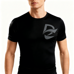 Factory Direct Sales Unisex <b>Tight</b> <b>Fitting</b> Quick Drying Sports T Shirt Back Mesh Breathable Fitness Training Short Sleeved <b>Top</b> - Product Image 1