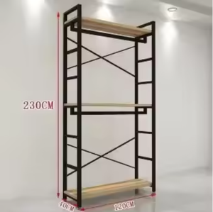 Luxury Retail Clothing <b>Display</b> <b>Stand</b> Acrylic Heavy Duty Adjustable 3 Shelves Pre-Assembled for Supermarkets <b>Shopping</b> Malls - Product Image 1