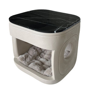 أثاث إبداعي عالي الجودة ممتاز لأعشاش الكلاب والقطط ، أثاث فريد وممتع للحيوانات الأليفة ، طاولة بجانب السرير 2 في 1 مشتركة بين الناس والحيوانات الأليفة الطبيعية - Product Image 2