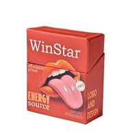 Novedad 2026: Caja con tapa abatible para tiras orales, paquete de 5, mini cigarrillos conos pequeños, caja roja, embalaje para caramelos energéticos