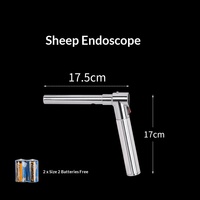 Endoscope vétérinaire portable réutilisable en acier inoxydable pour l'examen et l'insémination artificielle du bétail avec lumière LED