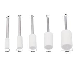 Juego de mandril montado en fieltro de lana, brocas de rueda de pulido con caja gratis <span class=keywords><strong>para</strong></span> herramienta rotativa <span class=keywords><strong>Dremel</strong></span>, 2 formas y 6 tamaños, 24 piezas - Product Image 5