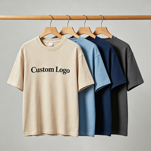 Camiseta de Cuello Redondo para Hombre, 100% Algodón, 220 g/m², Corte Holgado, para Deporte y Uso Casual, con Transferencia Térmica, Suministro del Fabricante - Product Image 1