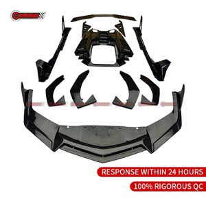 ชุดแต่ง Lamborghini Revuelto อัพเกรดเป็นสไตล์ DK คาร์บอนไฟเบอร์แห้ง ประกอบด้วยลิ้นหน้า สเกิร์ตข้าง ฝากระโปรงหน้า สปอยเลอร์หลัง ดิฟฟิวเซอร์หลัง - Product Image 4