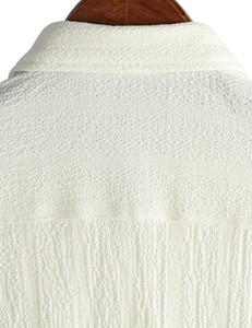 Camisas con cuello abotonado para hombre, 100% sarga de algodón, mezcla de tela transpirable, ropa de calle para eventos, costuras en contraste - Product Image 4