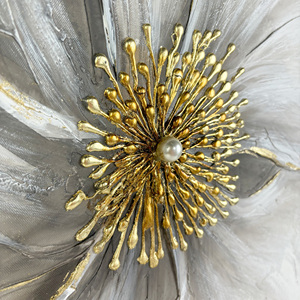 Dipinto a olio nordico <span class=keywords><strong>moderno</strong></span> fiore bianco dipinto a mano per soggiorno cornice in legno soggetto Still Life <span class=keywords><strong>classico</strong></span> e creativo - Product Image 5