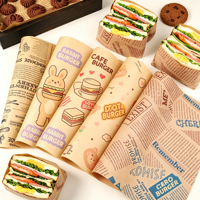 Papier d'emballage alimentaire jetable imperméable et résistant à la graisse pour frites