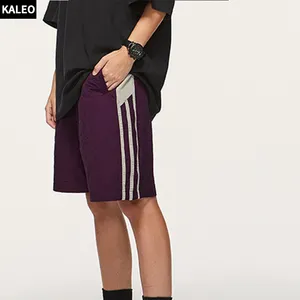 Kaleo Heren Retro Varsity Korte Logo Oversized Bulk Corduroy Meisjes Omkeerbare Throwback Basketbal Shorts