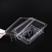 Boîte à burger transparente jetable de 32 oz en PET/RPET avec couvercle séparé, conteneur alimentaire en plastique transparent pour boulangerie, gâteau roulé, pain, gâteau