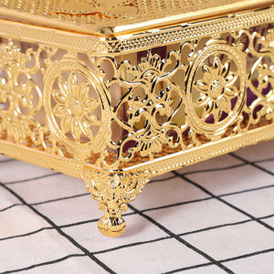 Cao cấp cổ điển sắt nghệ thuật rỗng kim loại mạ điện hộ gia đình mô hộp quá trình nặng bơm hộp giấy - Product Image 3