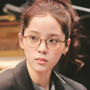 Lunettes de vue Ouyang Nana Style rétro rondes en PC pour femmes, anti-lumière bleue, monture complète 1188 - Product Image 4