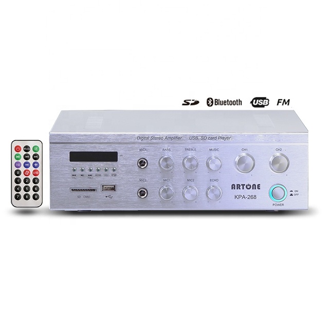 New Model KPA-268 Desktop Mini Stereo Amplifier for Echo Karaoke PA Mixer Sound System