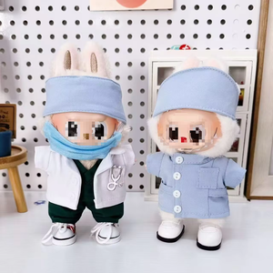 Labu <span class=keywords><strong>muñeca</strong></span> ropa colgante dibujos animados Juguete plástico Doctor enfermera uniforme corazón-calentamiento Macaron estilo ropa solamente - Product Image 1