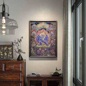 Dipinto Tangka <span class=keywords><strong>Da</strong></span> Weide King Kong in Ottone e Legno Massiccio, Murale per Sala <span class=keywords><strong>da</strong></span> Tè, Adatto Come Regalo Portafortuna per Ospiti Nobili - Product Image 1