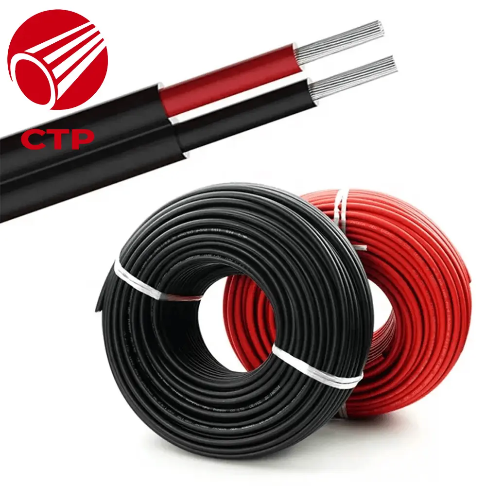 Solarstromsystemkabel PV-Aolarkabel Verbinden des Cm4 100 m rot- oder schwarzgefärbtes Kabel Hochspannungskabel