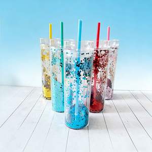 Vaso de Plástico de Doble Capa con Brillo, Cambia de Color, Regalo de Cumpleaños/Días Festivos, Vaso Publicitario, Opciones Multicolor, Diseño Portátil - Product Image 2