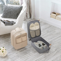 Sac de rangement rectangulaire en tissu pour chaussures, idéal pour les voyages d'affaires, housse de valise portable anti-poussière avec style japonais