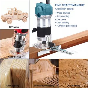 Điện 220V công cụ không chổi than Laminator gỗ tay Tông đơ nhỏ gọn Palm Router có dây cho chế biến gỗ với chất lượng tốt - Product Image 5