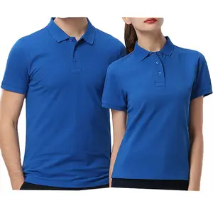 अनुकूलित युगल टी शर्ट कपास/पॉलिएस्टर महिला टी शर्ट के लिए लोगो मुद्रण के साथ पोलो टी शर्ट खेल