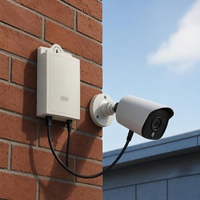 Adaptador de Corriente UPS de 12V 2A 24W para Exteriores, Resistente a la Lluvia, para Cámaras de Vigilancia