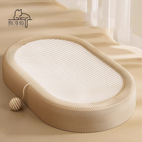 Patin à gratter et griffoir pour chat en papier ondulé écologique de luxe personnalisé anti-rayures durables